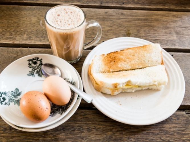 Traditional breakfast in Singapore