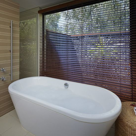 Deep soaking Bath tub available in all of our Villas