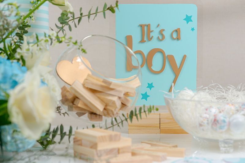 Decorative baby shower setup featuring a Baby Boy at Park Hyatt Saigon