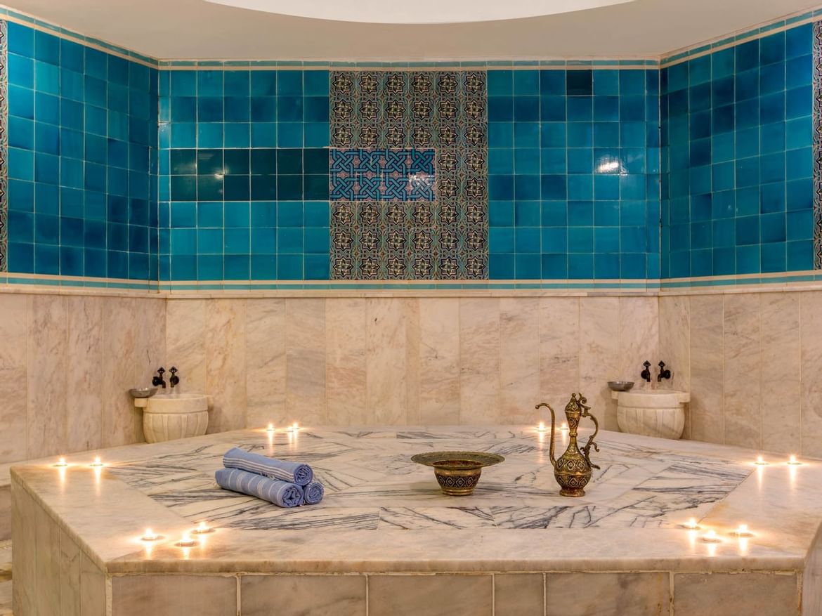 Luxury type spa area with accessories at Marmaris Bay Resort