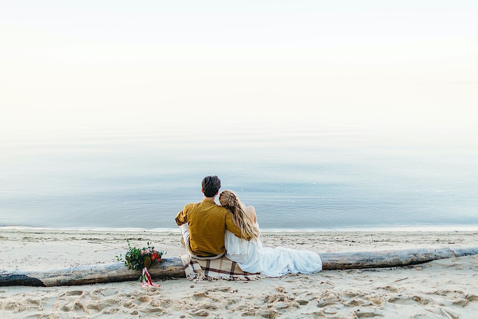 A couple in a beach on a Gilligan's Island near the Copamarina