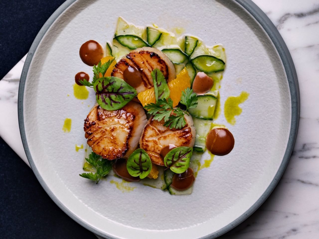 Scallops on a plate