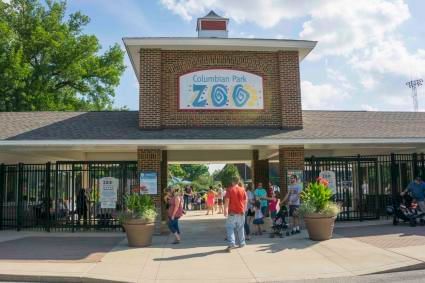 Exterior of Columbian Park Zoo Entrance near The Whittaker Inn