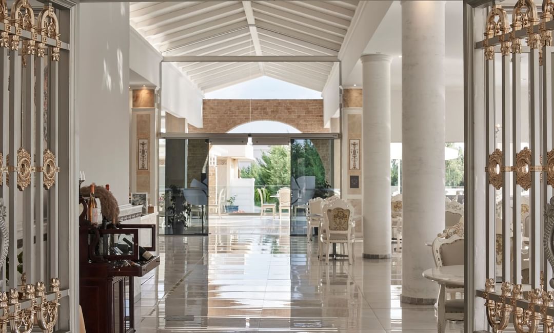 Interior of a grand restaurant at Kairaba Hotel