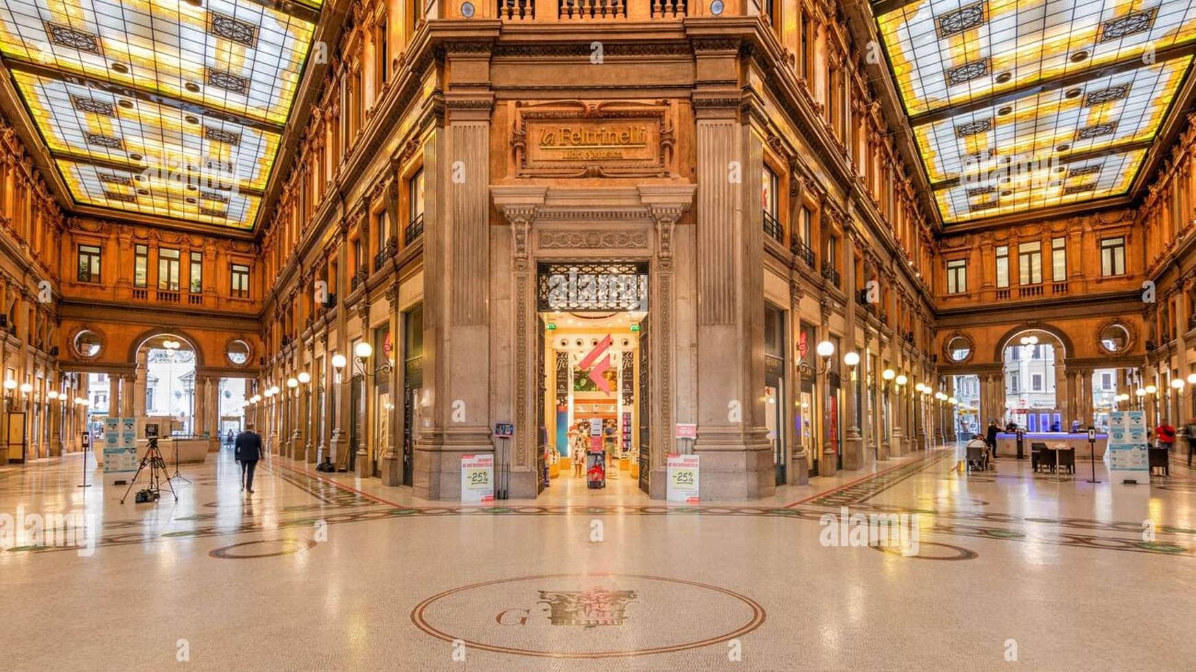 Interior view of Galleria Sordi Shopping mall near Rome Luxury Suites