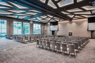 Theater setup in Grand Ballroom at Paradox Hotel Vancouver