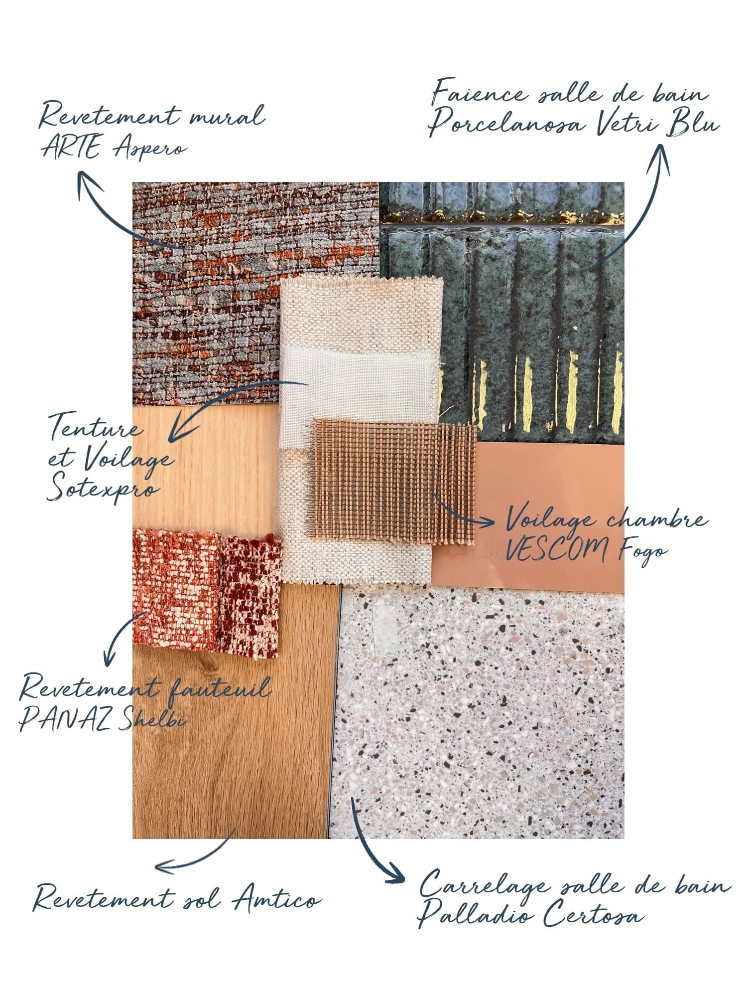 Divers tissus et textures dans une exposition colorée utilisée à l'Oceania Saint-Malo