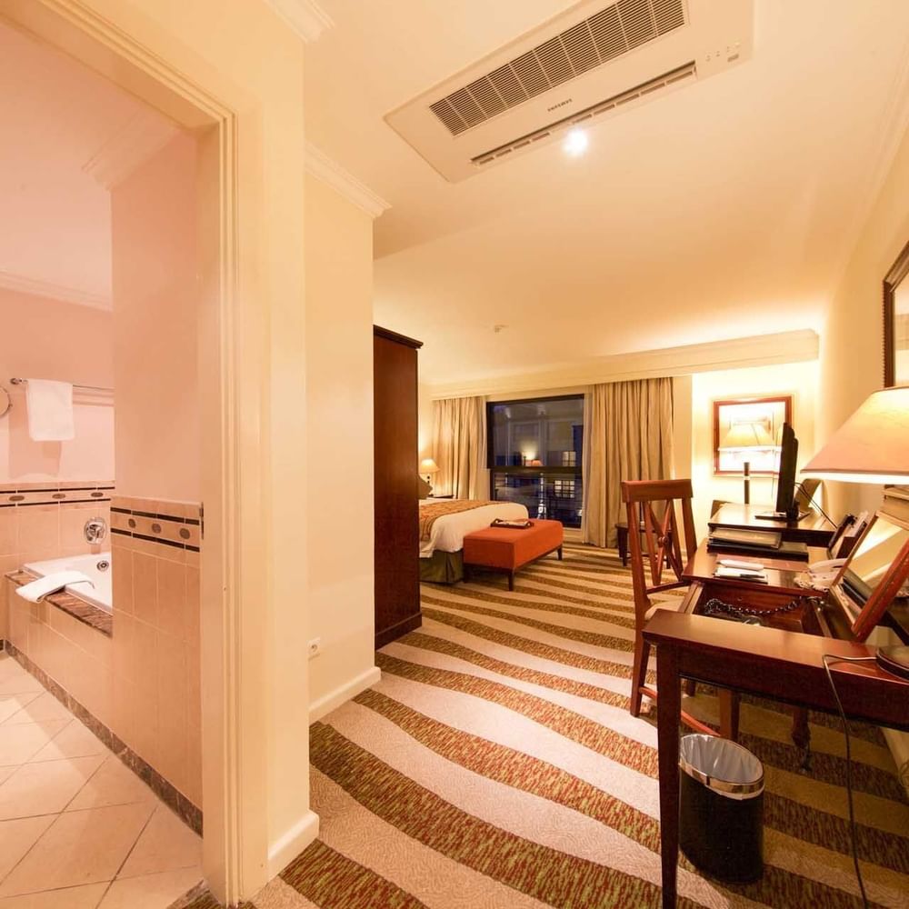 Interior view of the Deluxe Room at Kigali Serena Hotel