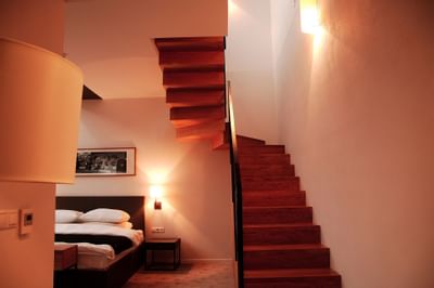 The Deluxe Suite Stair case at The Granary La Suite Hotel