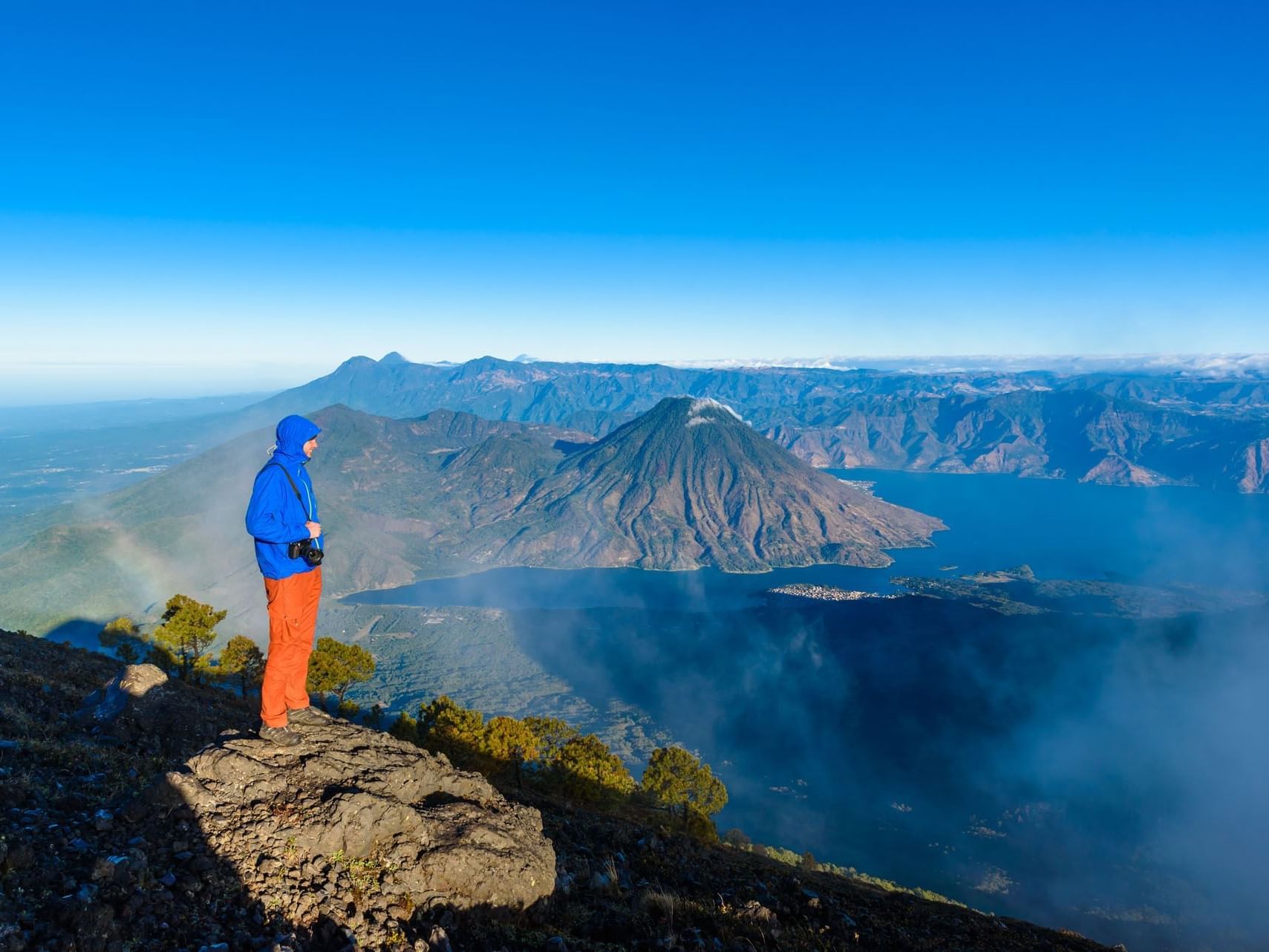 Man in San Pedro Volcano Ecological Park near Hotel Atitlan