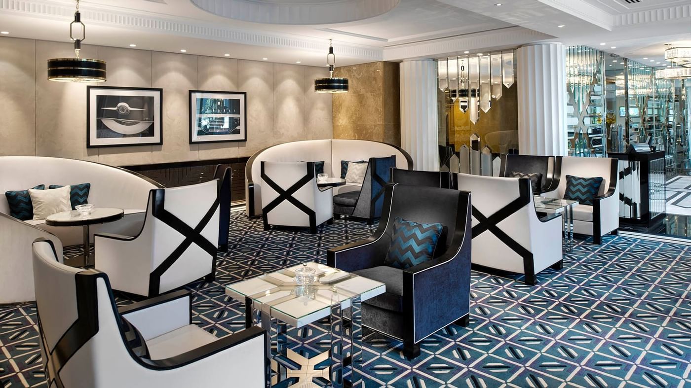 Lobby of Crystal Club with sofa at Crown Hotel Melbourne