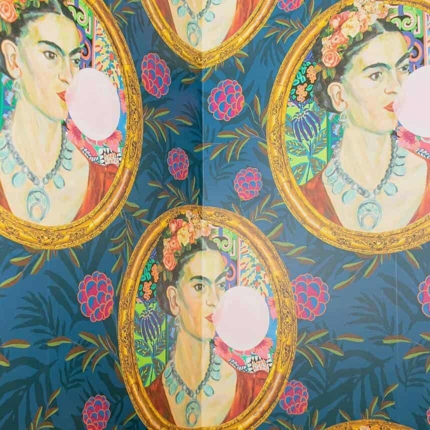 vibrant frida wallpaper inside rosa