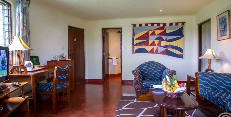 Living Room in Losimingori Suite at Lake Manyara Serena Lodge