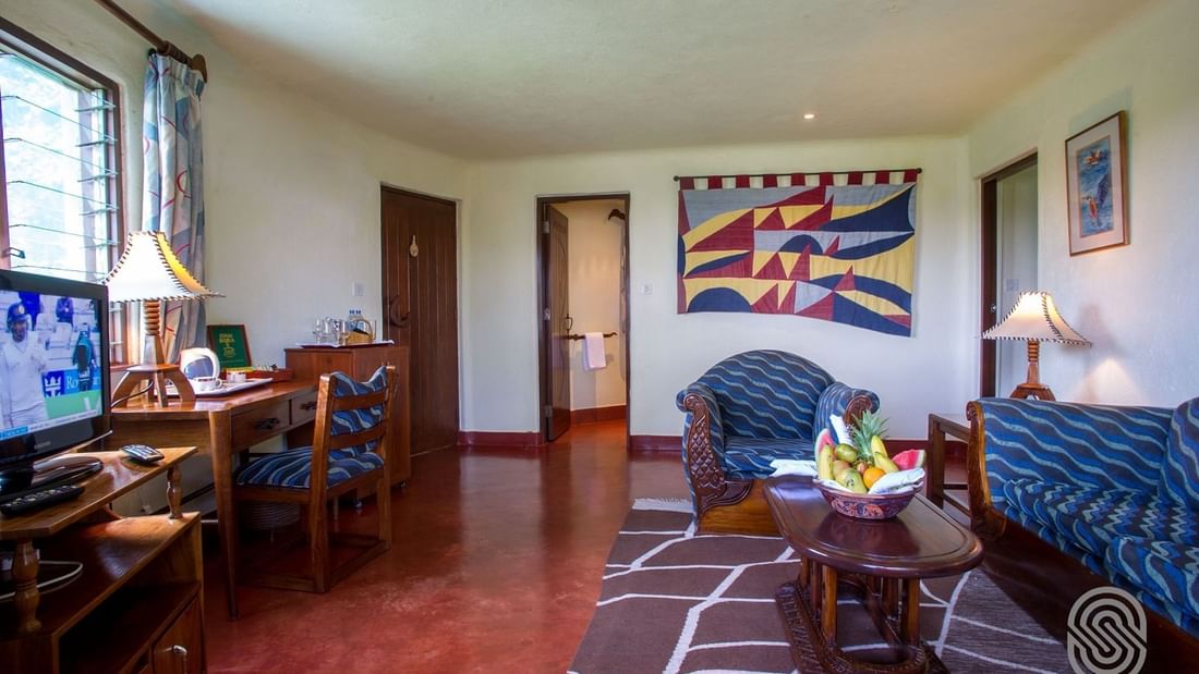 Living Room in Losimingori Suite at Lake Manyara Serena Lodge