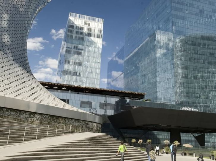 Distant view of Plaza Carso near Dominion Suites Polanco