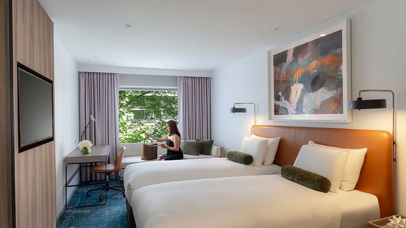 2 beds in Superior Twin Room at Novotel Sydney Darling Square