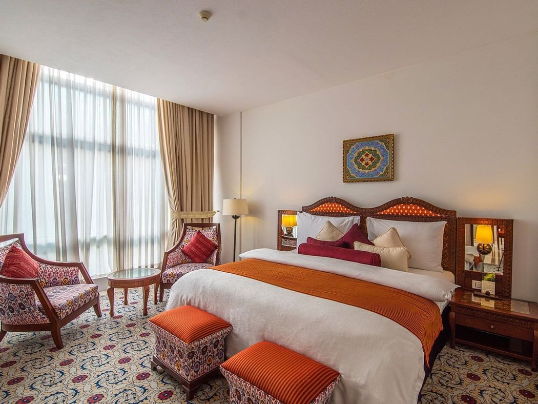Executive Suite with 1 King Bed, couch at Dushanbe Serena Hotel