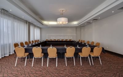 Meeting space set hallow square.