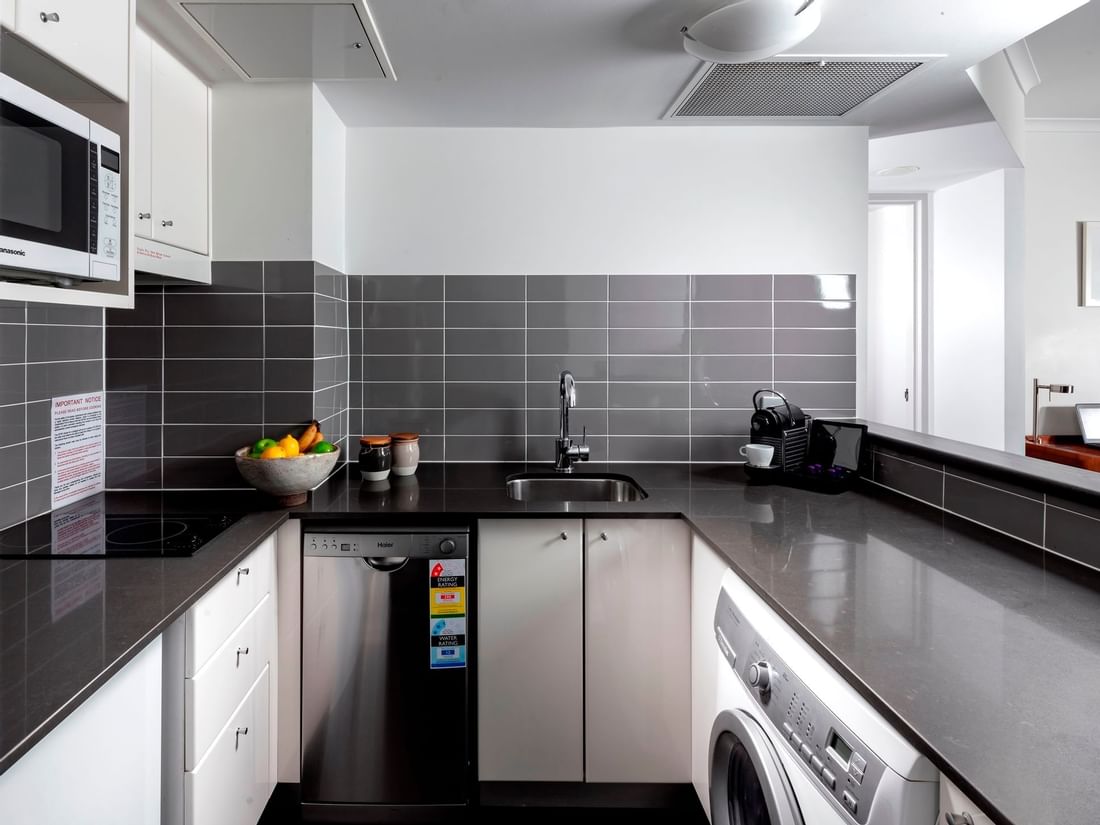 Premium one bedroom kitchen area at Sebel Suites Brisbane