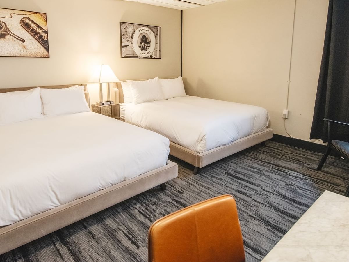 Hotel room with two queen beds