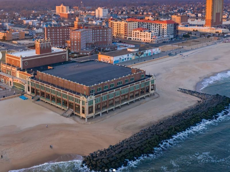 Beach and Boardwalk in Asbury Park near Berkeley Oceanfront Hotel