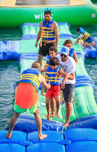 People at the water park near Bay La Sun Hotel & Marina