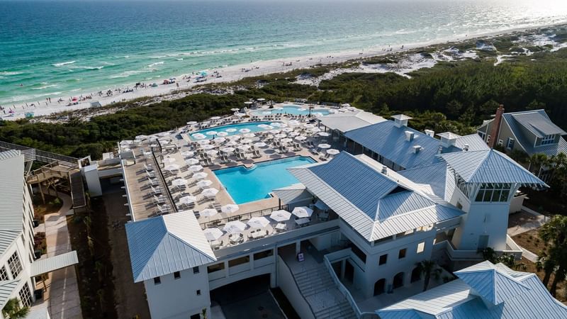 Aerial view of Outdoor pool near the beach at WaterColor Inn