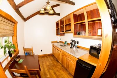 Kitchenette in a Gettysburg lodge.