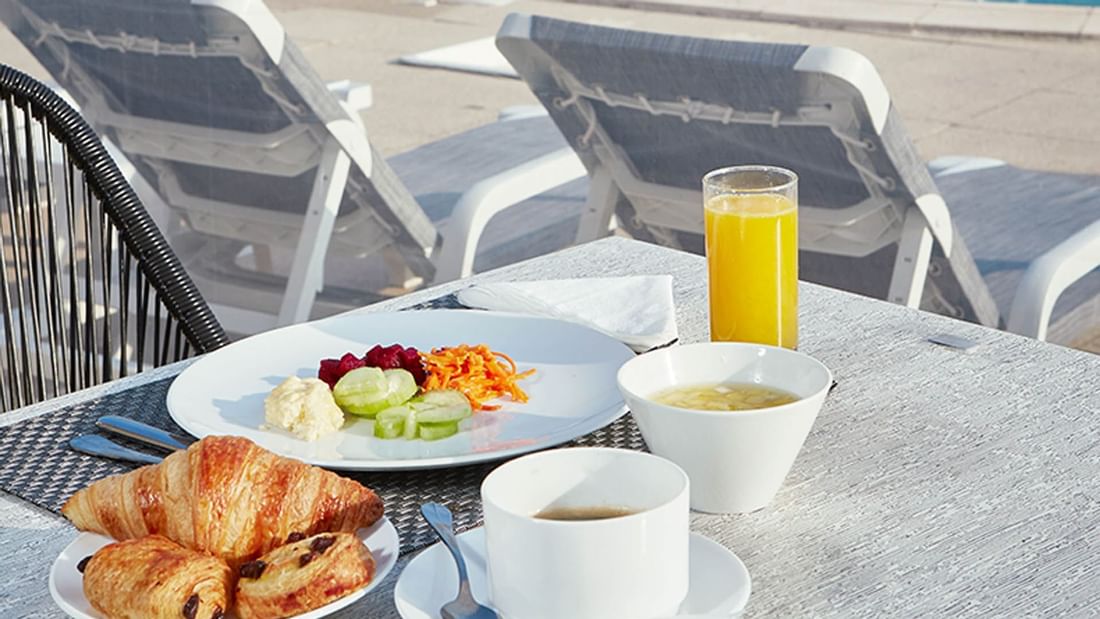 Breakfast at Hôtel-Club Cosmos in Contrexéville, France