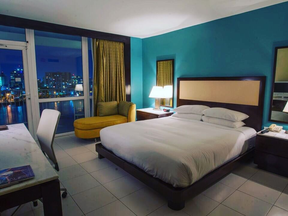 King Bed in bay View Room at The Condado Plaza Hilton