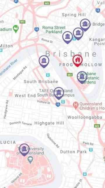 UniLodge on Margaret Map