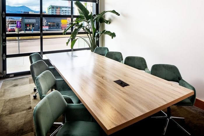 Boardroom set-up in Conference Room at Kinship Landing