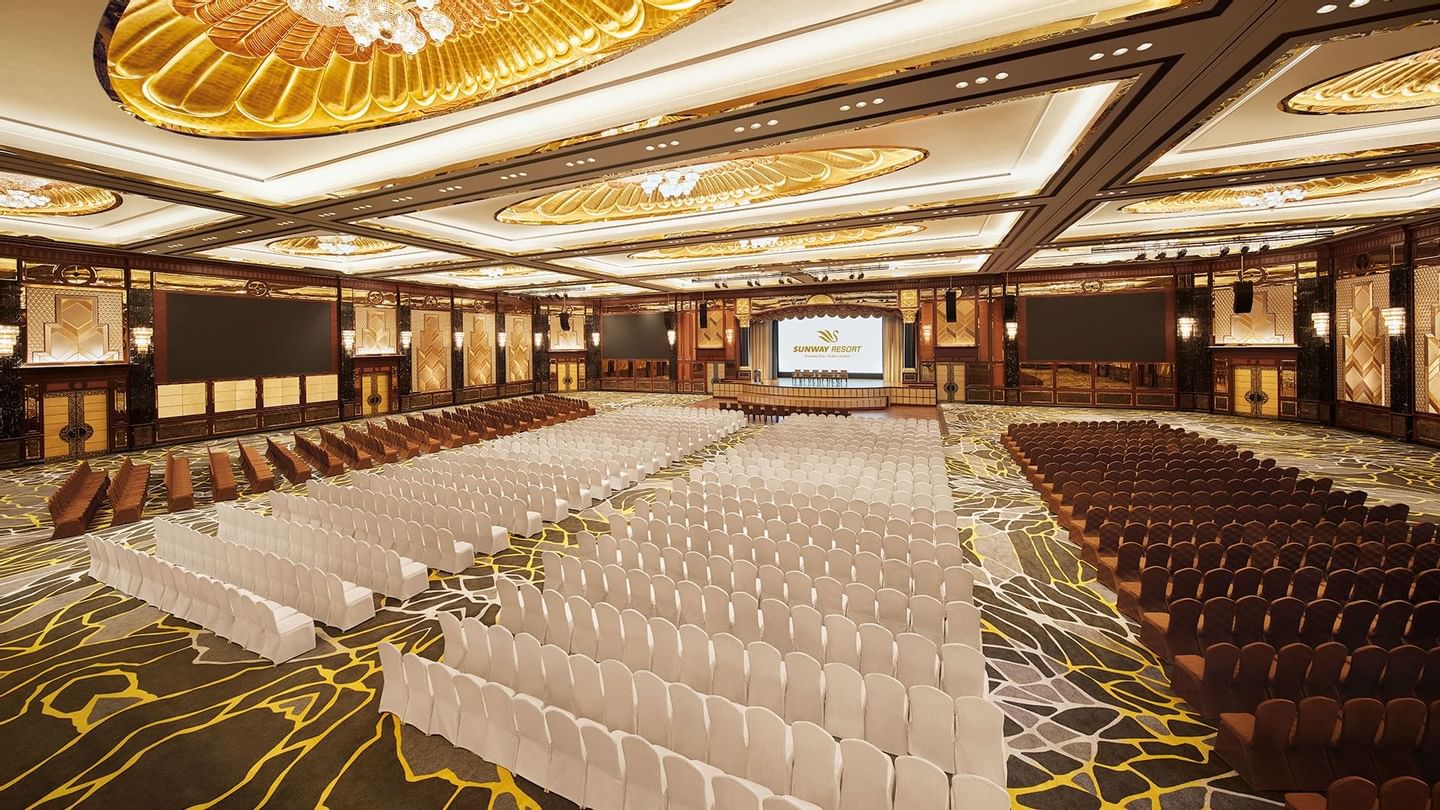 Theatre set-up in Grand Lagoon Ballroom at Sunway Lagoon Hotel