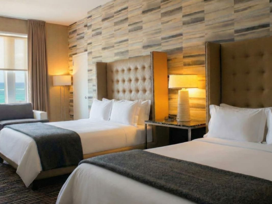 two queen beds and ocean view deluxe room