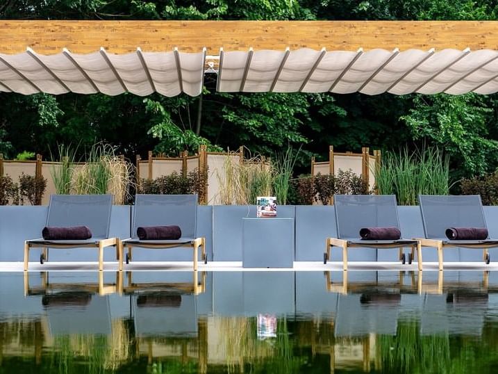 Sunbeds by the Techirghiol Pool at Ana Hotels Europa