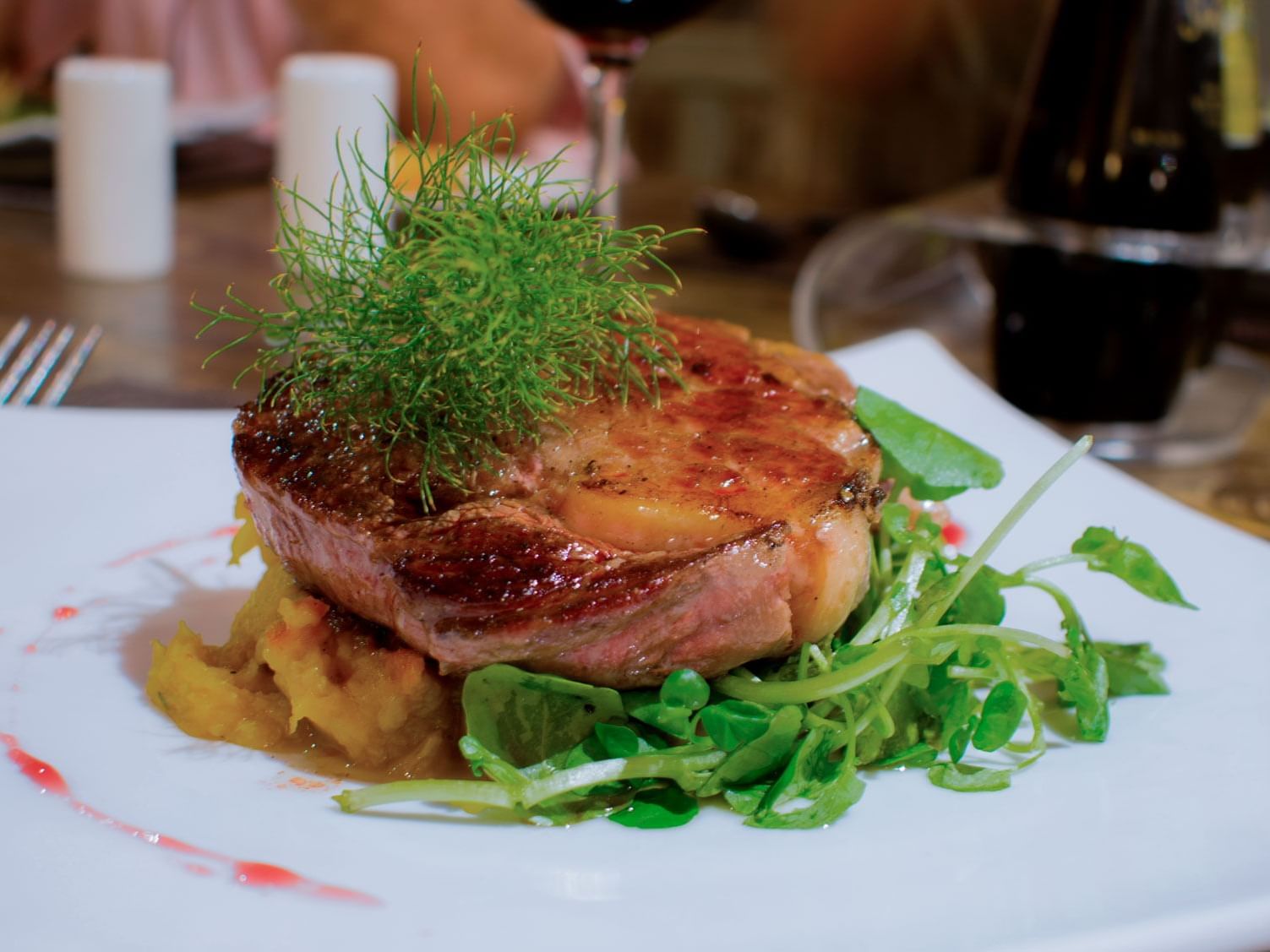 dish in Alto Las Leñas Restaurant at NOI Puma Lodge Hotel