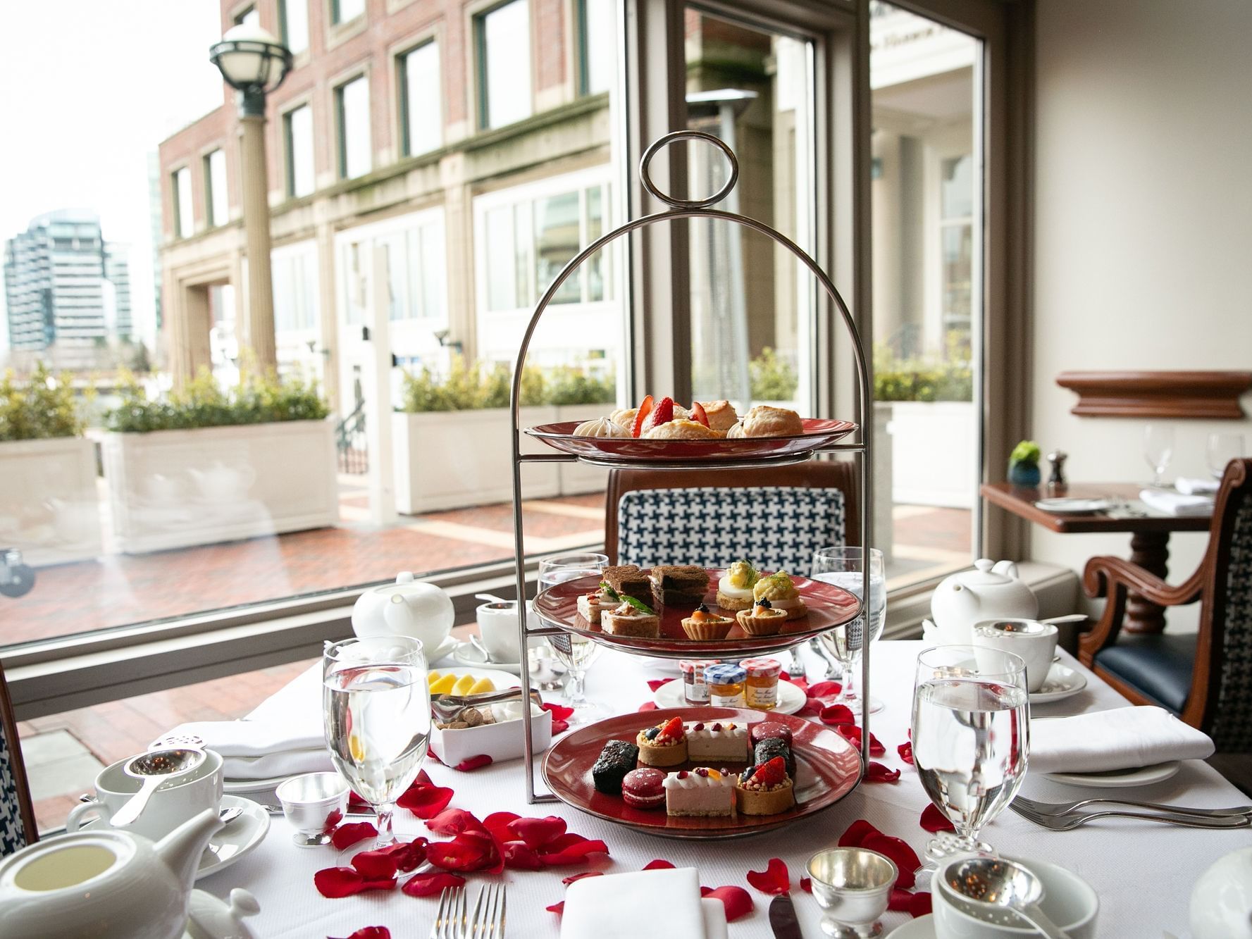Afternoon tea setup