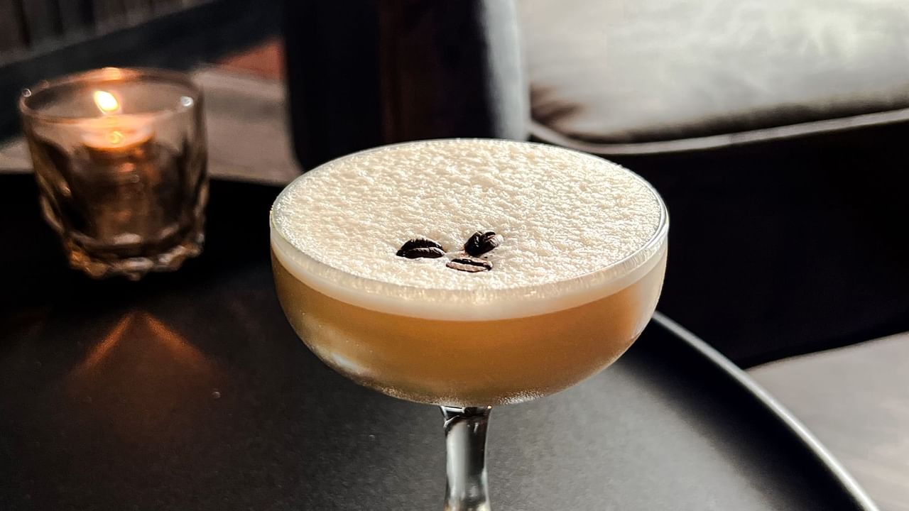 Close-up of cocktail served in Midnight Sun Lounge at Midnight Sun, a Coast Hotel