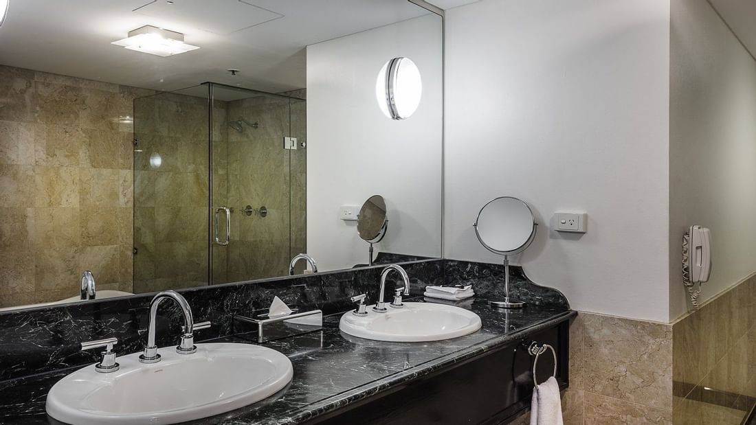 Bathrooms at Pullman and Mercure King George Square Brisbane 