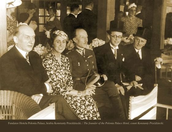 Antic photo of guests at Polonia Palace Hotel Warsaw