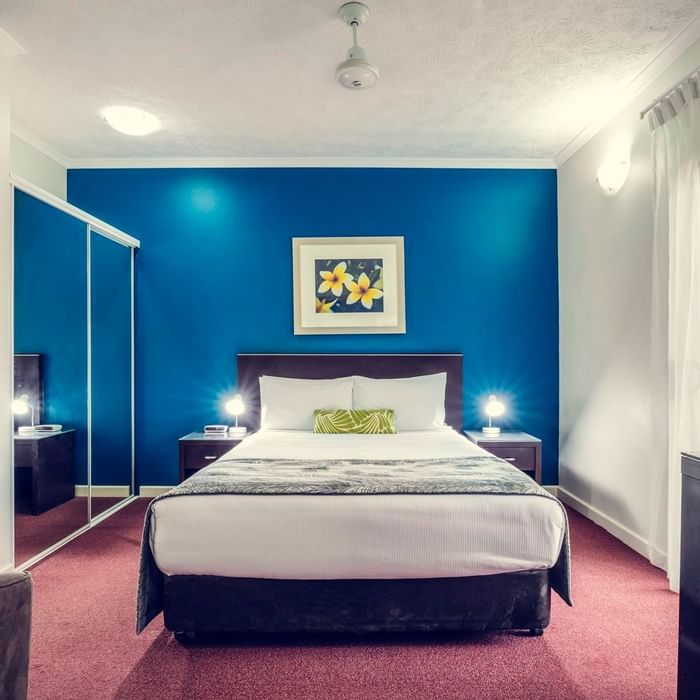 King bed in Resort Spa Suite at Darwin Airport Hotels