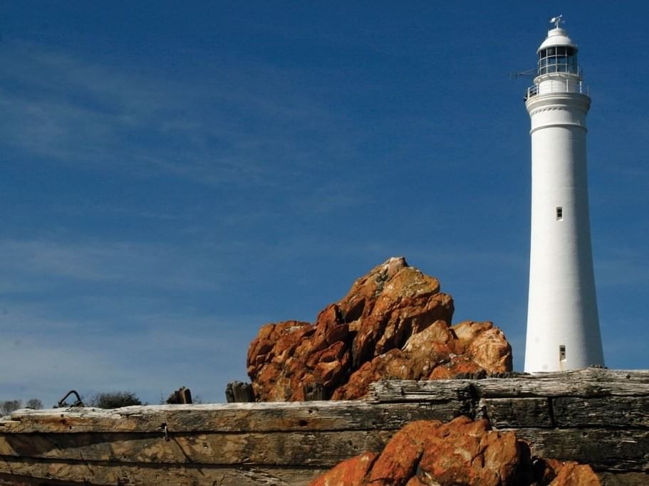 View of a lighthouse near Gordon River Cruise