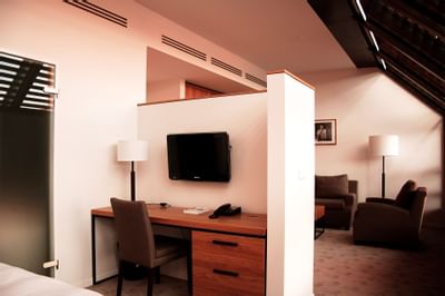 Premium Suite work space area at The Granary La Suite Hotel