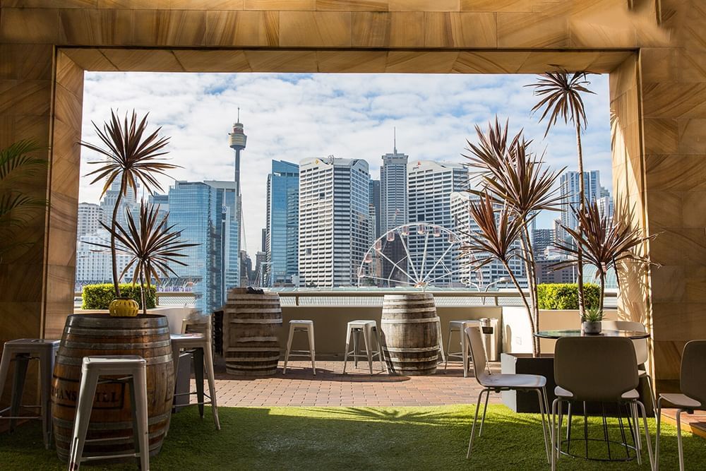 Rooftop dinning area view - Ibis Sydney Darling Harbour