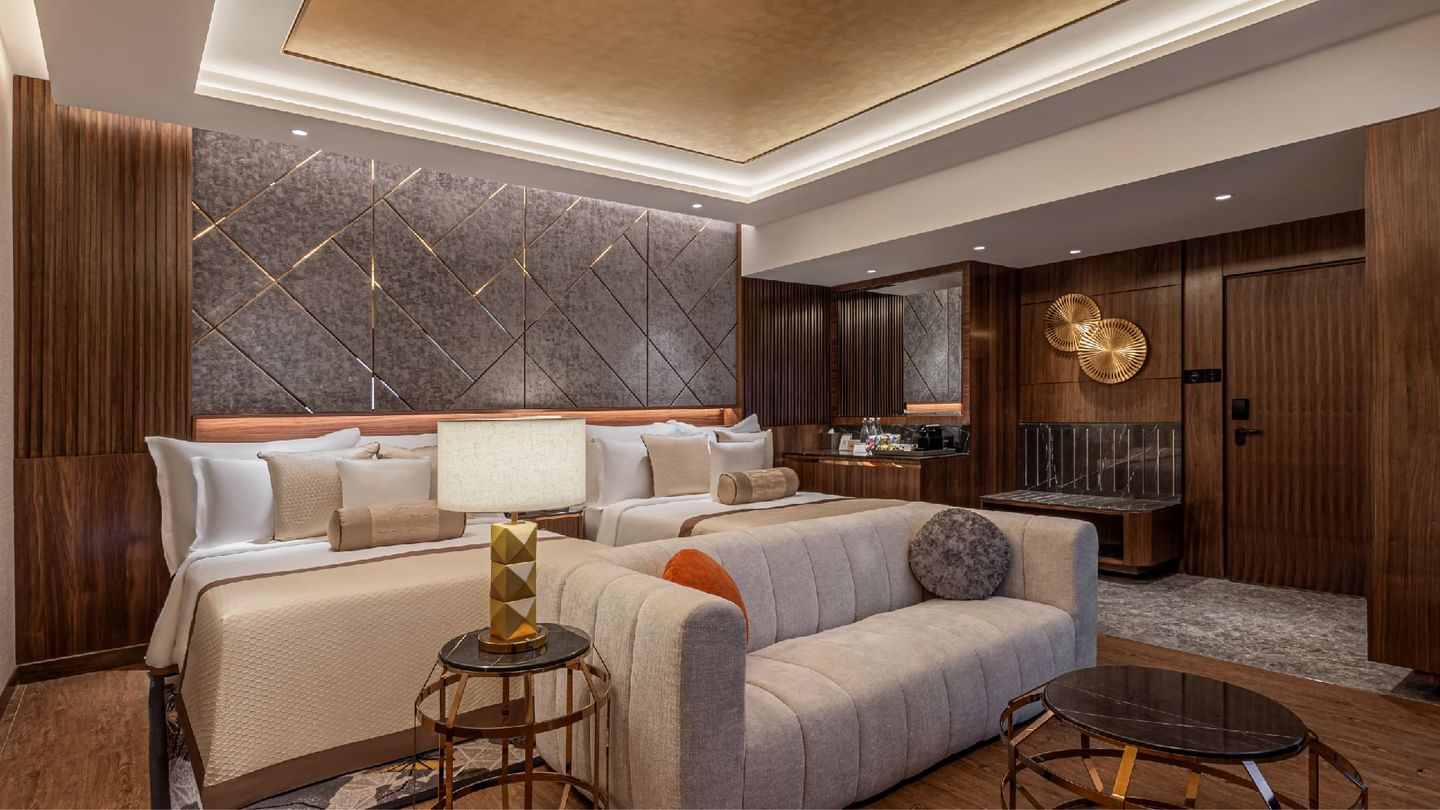 King bed in Deluxe Plus Executive King Room at Sunway Lagoon