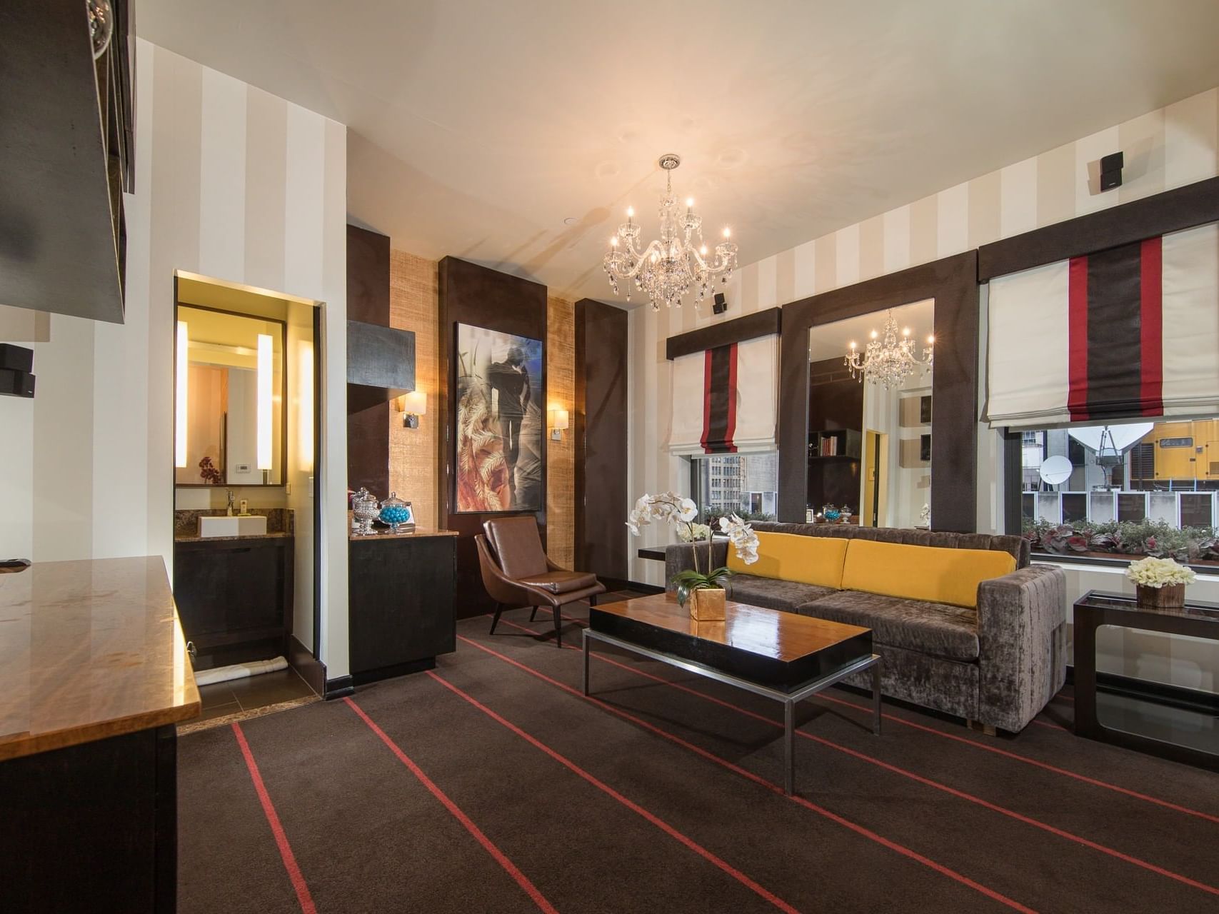 Sanctuary Sweet Suite living area at Sanctuary Hotel New York