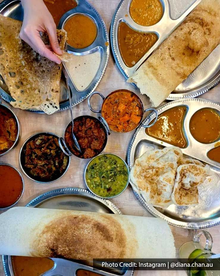 Top view of an Indian Cuisine served in a Restaurant near Imperial Lexis Kuala Lumpur, KL Food Guide