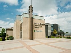 Exterior view of John D. Bradley Convention Centre near Retro Suites Hotel