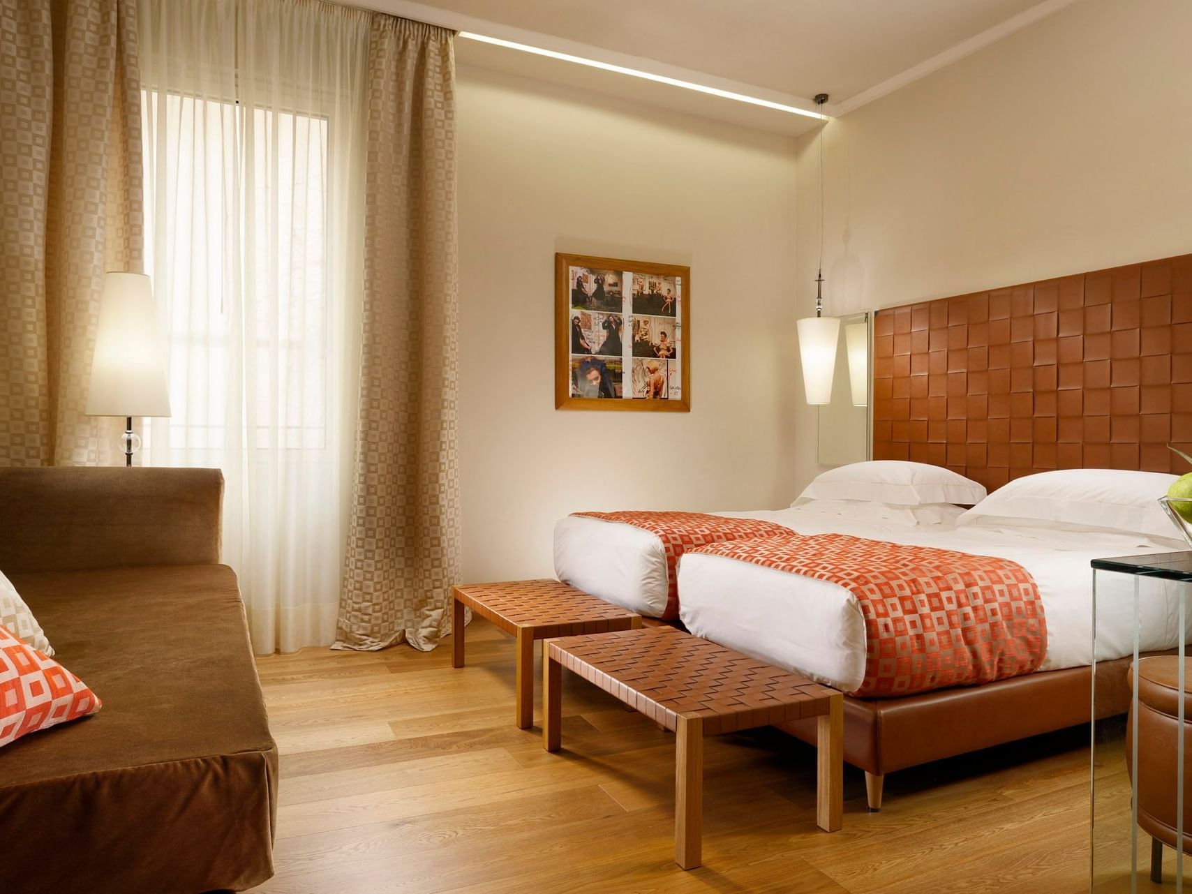 Luxury bedroom at Grand Hotel Minerva    
