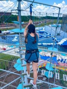 Girl on a high rope at Nona Adventure Park, Rosen Inn Universal